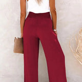 Riana - Pantalon Détendu Taille Haute