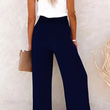 Riana - Pantalon Détendu Taille Haute