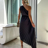 Eya | Élégante Robe Maxi Florale à Épaule Unique