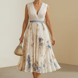 Paz | Robe Maxi Plissée Florale Classique