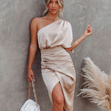 Tamari | Élégante Robe Midi en Satin