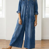 Diana | Combinaison en denim vintage à boutons
