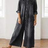 Diana | Combinaison en denim vintage à boutons