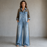 Amanda | Combinaison chemise en jean