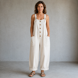 Mae | Salopette vintage en coton doux effet denim