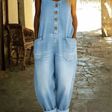 Ruth | Salopette en denim coton lavé vintage