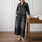 Diana | Combinaison en denim vintage à boutons