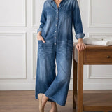 Diana | Combinaison en denim vintage à boutons